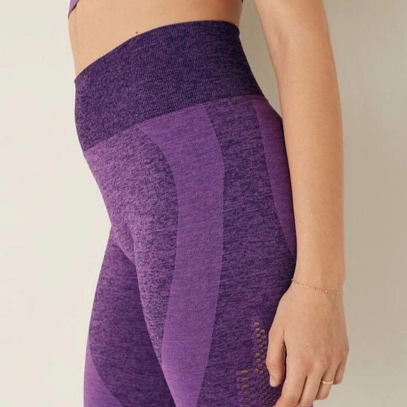 VS VICTORIAS SECRET PINK SEAMLESS WORKOUT PANT TIGHT LEGGING SWEATS AMETHYST S - Picture 4 of 7